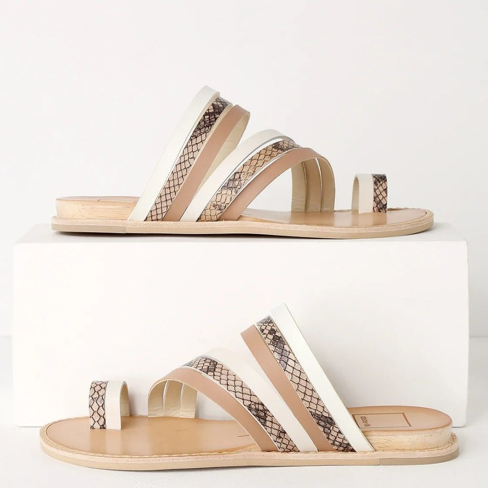 Dolce Vita Nelly Snake Print 🐍 Leather Sandals